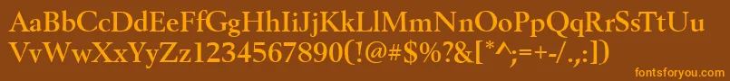 Шрифт BestsellerBold – оранжевые шрифты на коричневом фоне