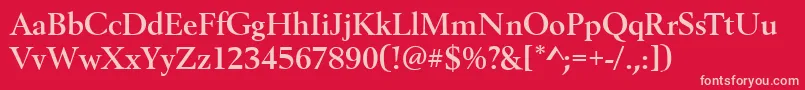 BestsellerBold Font – Pink Fonts on Red Background