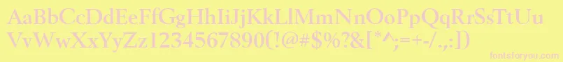 BestsellerBold Font – Pink Fonts on Yellow Background