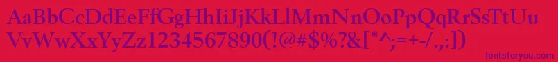 Шрифт BestsellerBold – фиолетовые шрифты на красном фоне