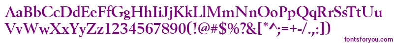 BestsellerBold Font – Purple Fonts on White Background