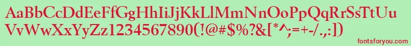 BestsellerBold Font – Red Fonts on Green Background