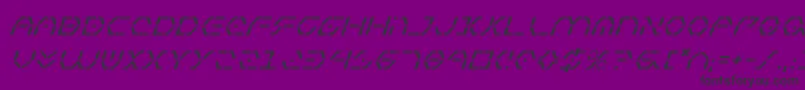 ZetaSentryItalic Font – Black Fonts on Purple Background