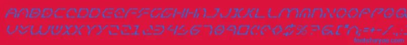 ZetaSentryItalic Font – Blue Fonts on Red Background