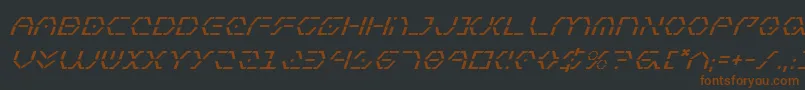Шрифт ZetaSentryItalic – коричневые шрифты на чёрном фоне