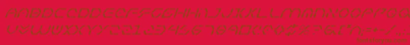 Police ZetaSentryItalic – polices brunes sur fond rouge