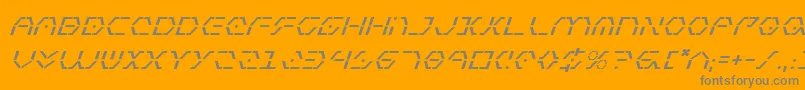 フォントZetaSentryItalic – オレンジの背景に灰色の文字