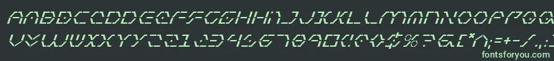 ZetaSentryItalic Font – Green Fonts on Black Background