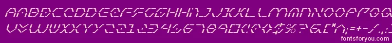 ZetaSentryItalic Font – Pink Fonts on Purple Background