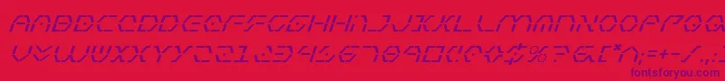 ZetaSentryItalic-Schriftart – Violette Schriften auf rotem Hintergrund