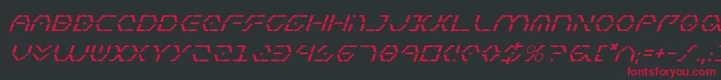 ZetaSentryItalic Font – Red Fonts on Black Background