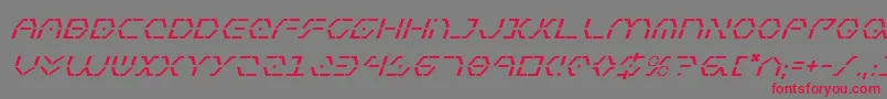 ZetaSentryItalic Font – Red Fonts on Gray Background