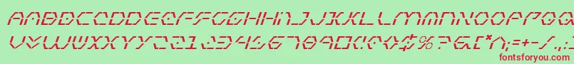 ZetaSentryItalic-fontti – punaiset fontit vihreällä taustalla