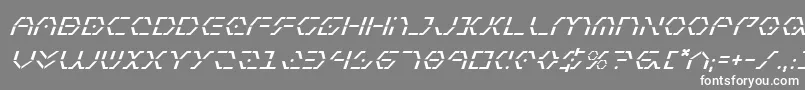 ZetaSentryItalic-fontti – valkoiset fontit harmaalla taustalla