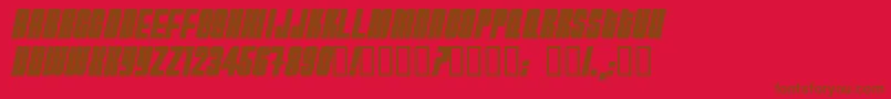 Police Hydrb – polices brunes sur fond rouge