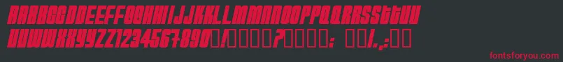 Hydrb Font – Red Fonts on Black Background