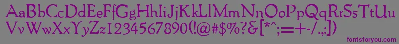 PackardAntiqueRegular Font – Purple Fonts on Gray Background