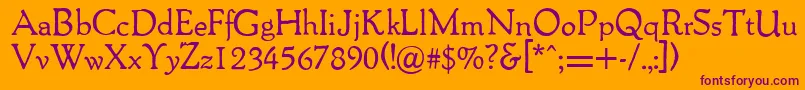 PackardAntiqueRegular Font – Purple Fonts on Orange Background