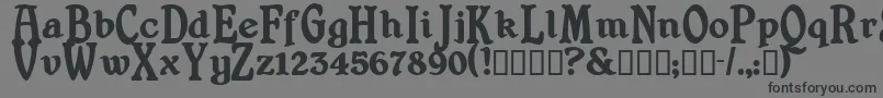 Shrewsburytitling ffy-Schriftart – Schwarze Schriften auf grauem Hintergrund