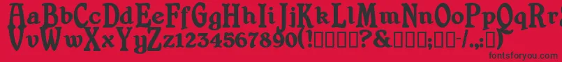 Shrewsburytitling ffy Font – Black Fonts on Red Background