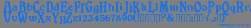 Shrewsburytitling ffy Font – Blue Fonts on Gray Background