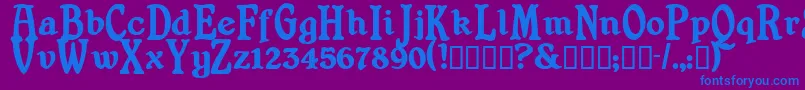 Shrewsburytitling ffy Font – Blue Fonts on Purple Background