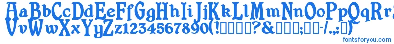 フォントShrewsburytitling ffy – 白い背景に青い文字