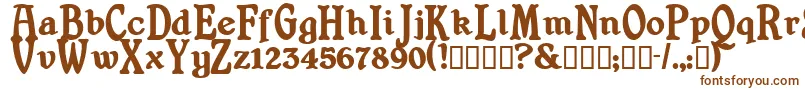 Shrewsburytitling ffy-fontti – ruskeat fontit valkoisella taustalla