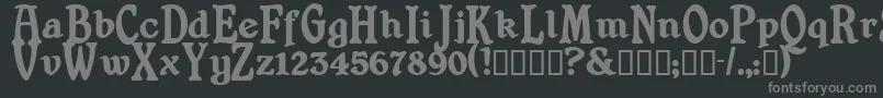 フォントShrewsburytitling ffy – 黒い背景に灰色の文字