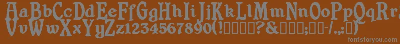 Шрифт Shrewsburytitling ffy – серые шрифты на коричневом фоне