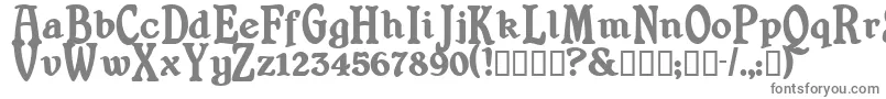 フォントShrewsburytitling ffy – 白い背景に灰色の文字