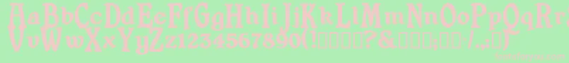 Shrewsburytitling ffy Font – Pink Fonts on Green Background