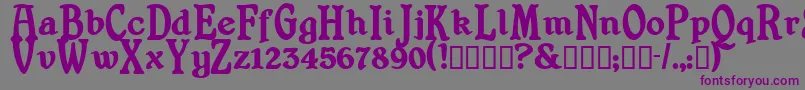 Shrewsburytitling ffy-Schriftart – Violette Schriften auf grauem Hintergrund