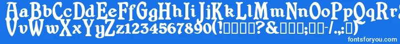 Shrewsburytitling ffy Font – White Fonts on Blue Background