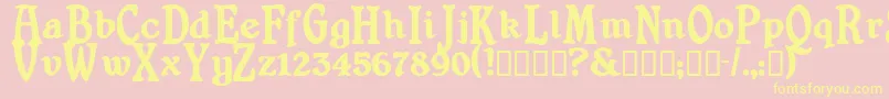 Shrewsburytitling ffy Font – Yellow Fonts on Pink Background