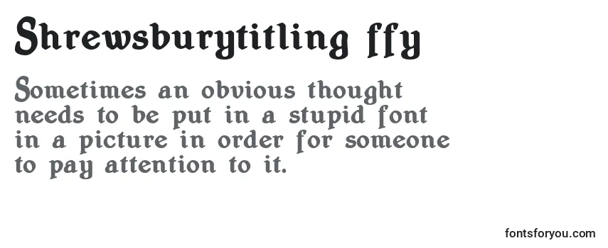 Shrewsburytitling ffy Font