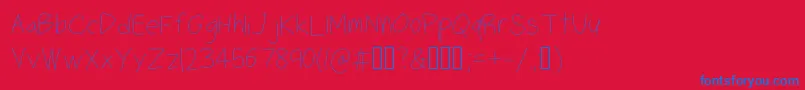 LittleShrimp Font – Blue Fonts on Red Background