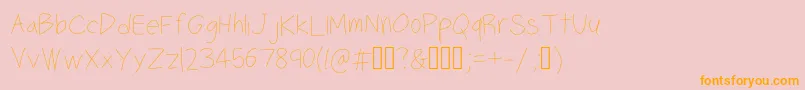 LittleShrimp Font – Orange Fonts on Pink Background