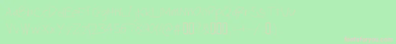 LittleShrimp Font – Pink Fonts on Green Background