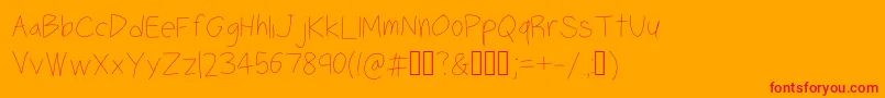 LittleShrimp Font – Red Fonts on Orange Background