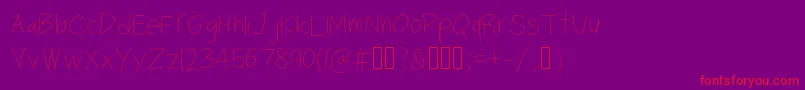 LittleShrimp Font – Red Fonts on Purple Background