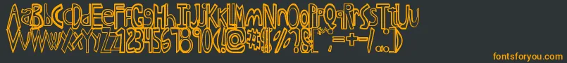 AnimeI Font – Orange Fonts on Black Background