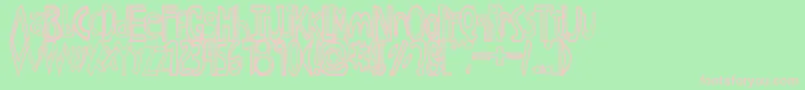 AnimeI Font – Pink Fonts on Green Background