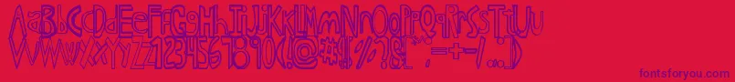 fuente AnimeI – Fuentes Moradas Sobre Fondo Rojo