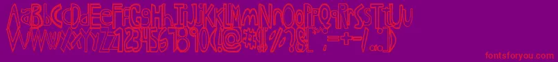 AnimeI Font – Red Fonts on Purple Background