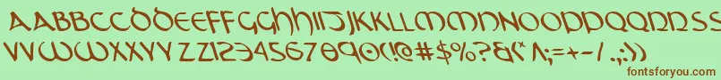 TristramLeftalic Font – Brown Fonts on Green Background