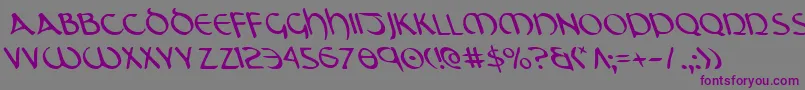 TristramLeftalic Font – Purple Fonts on Gray Background