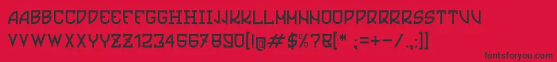 フォントUltrasliberi – 赤い背景に黒い文字