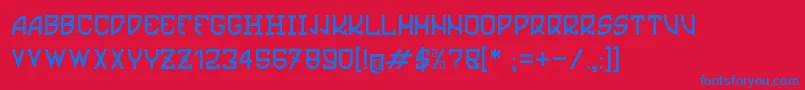 Ultrasliberi Font – Blue Fonts on Red Background