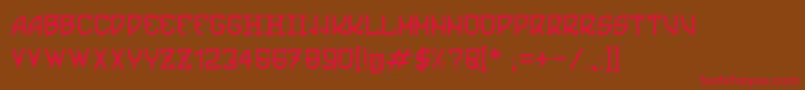 Ultrasliberi Font – Red Fonts on Brown Background